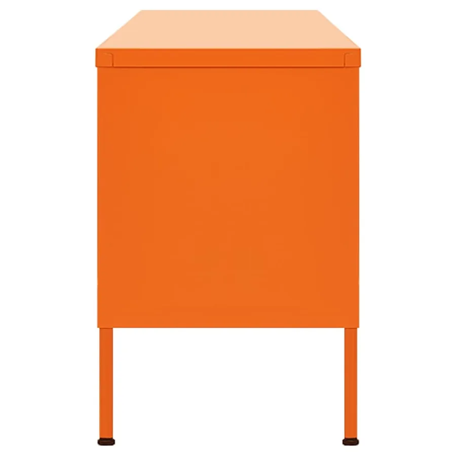 Meuble TV Orange 105x35x50 cm Acier - 4