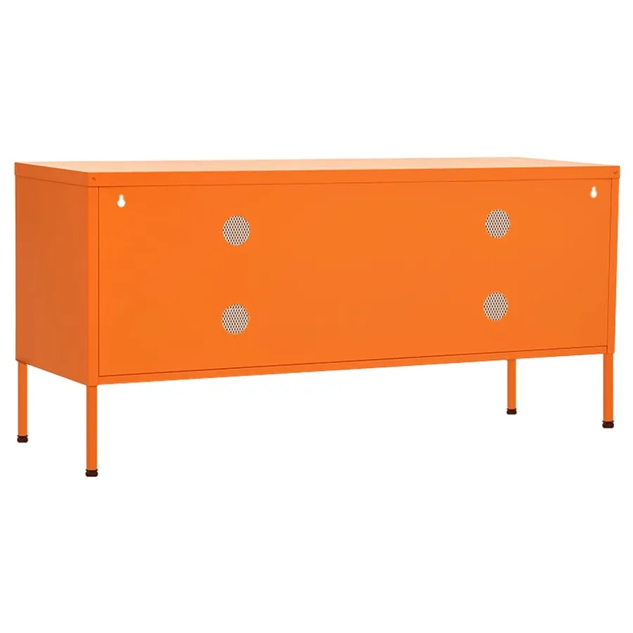 Meuble TV Orange 105x35x50 cm Acier - 5