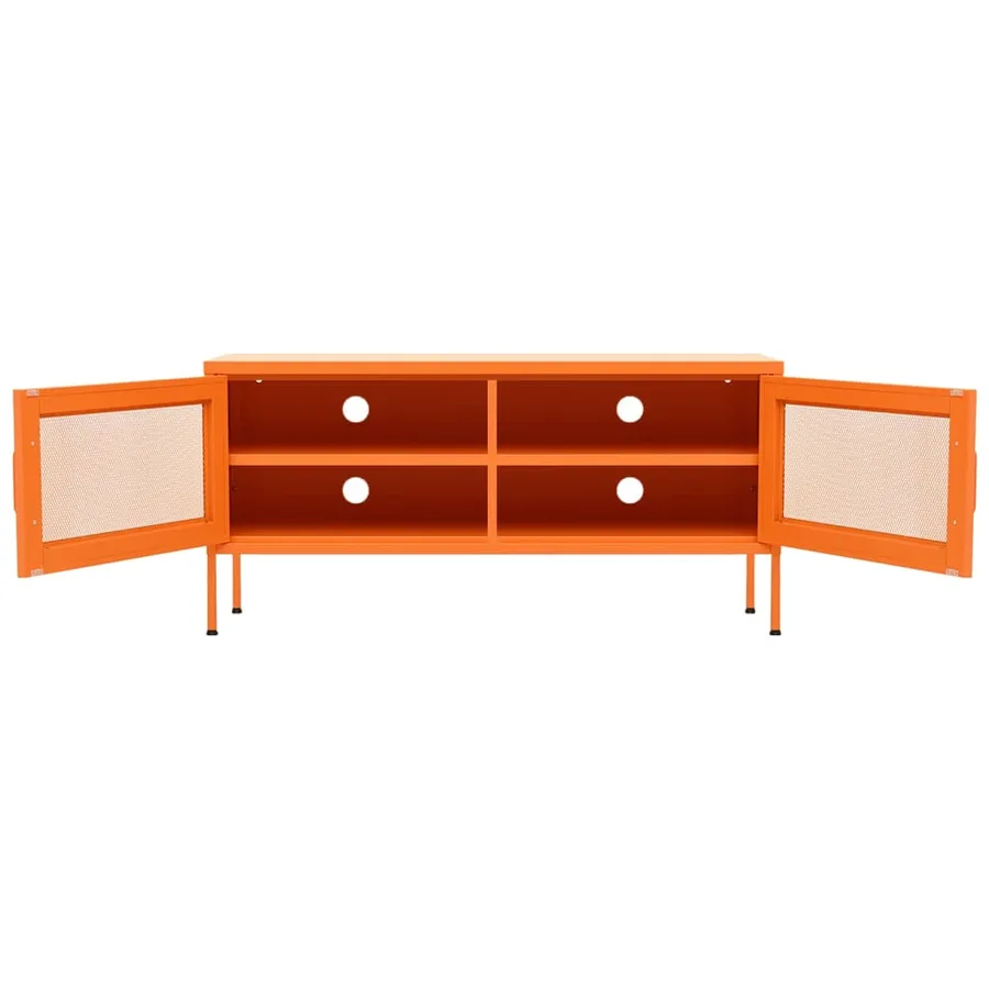 Meuble TV Orange 105x35x50 cm Acier - 6