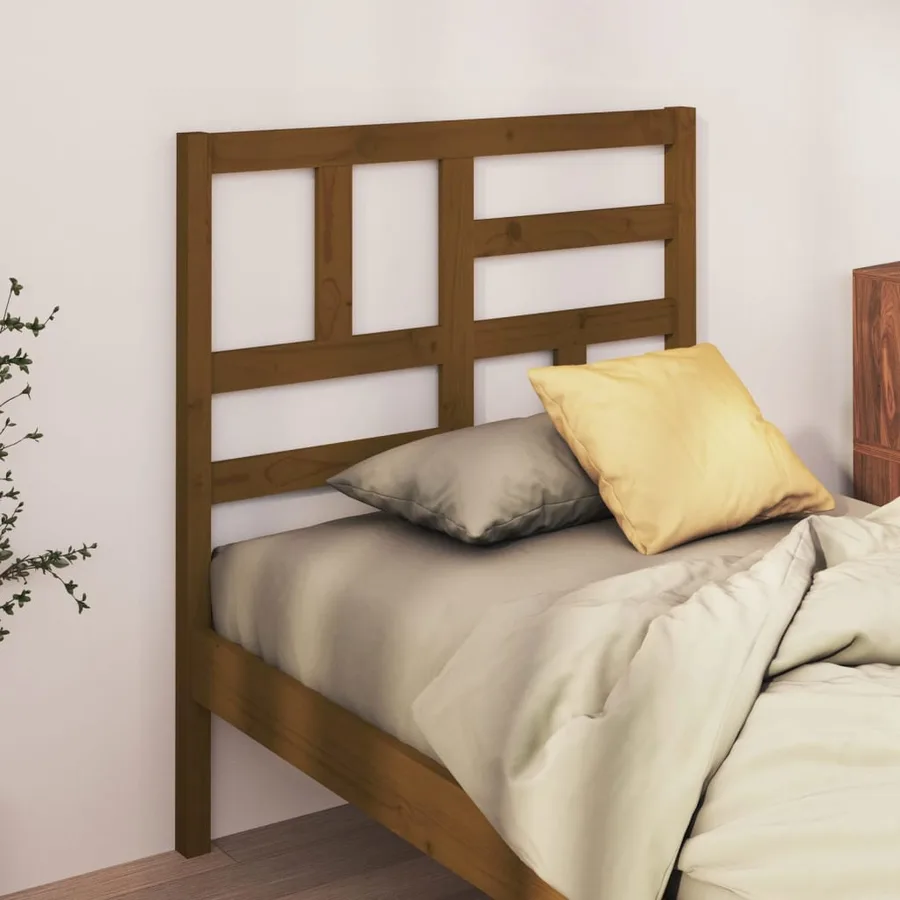 Tête de lit Marron miel 96x4x104 cm Bois massif de pin - 3