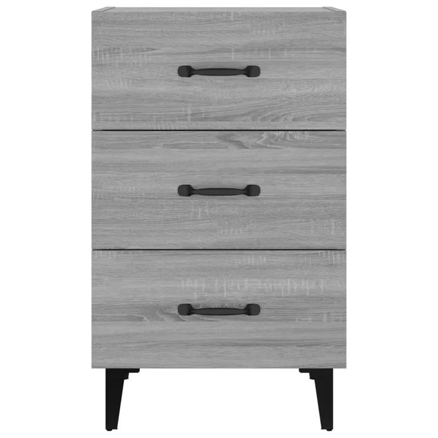 Table de chevet sonoma gris 40x40x66 cm bois d'ingénierie - 3