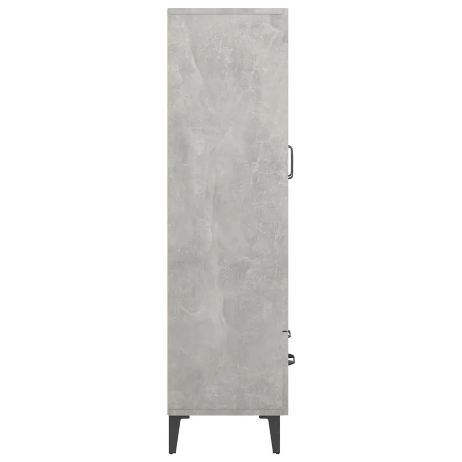Buffet haut Gris béton 70x31x115 cm Bois d'ingénierie - 7