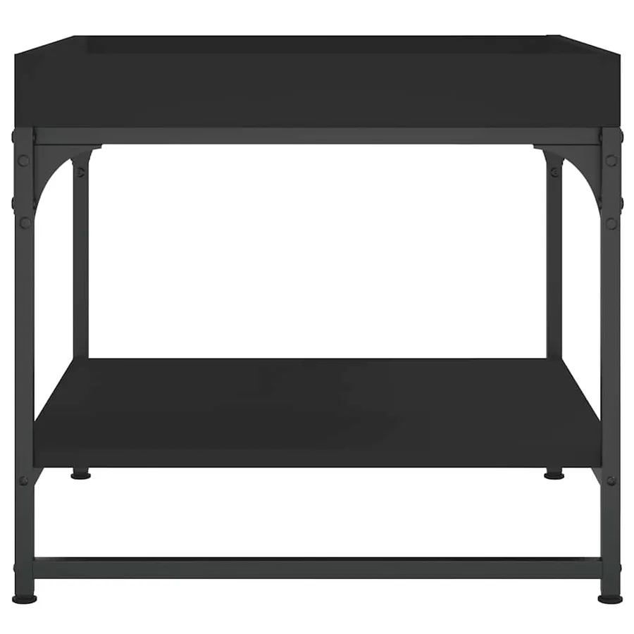 Table basse noir 49,5x49,5x45 cm bois d'ingénierie - 5