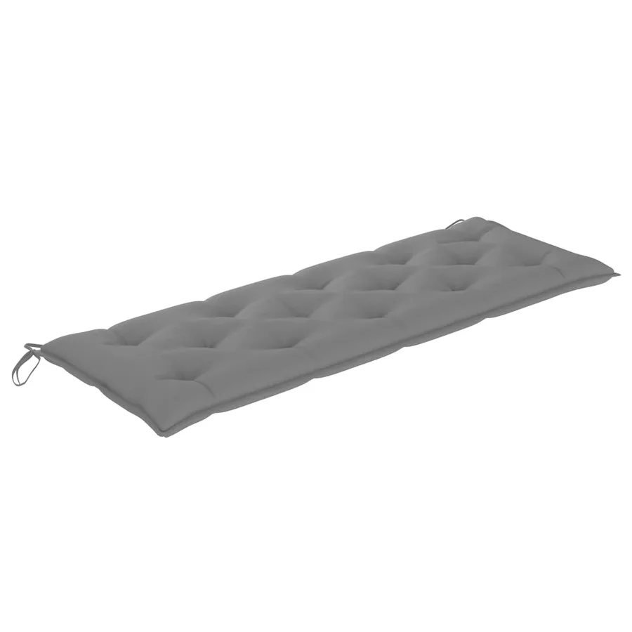 Banc de jardin empilable et coussin 159 cm Bois de teck massif - 2