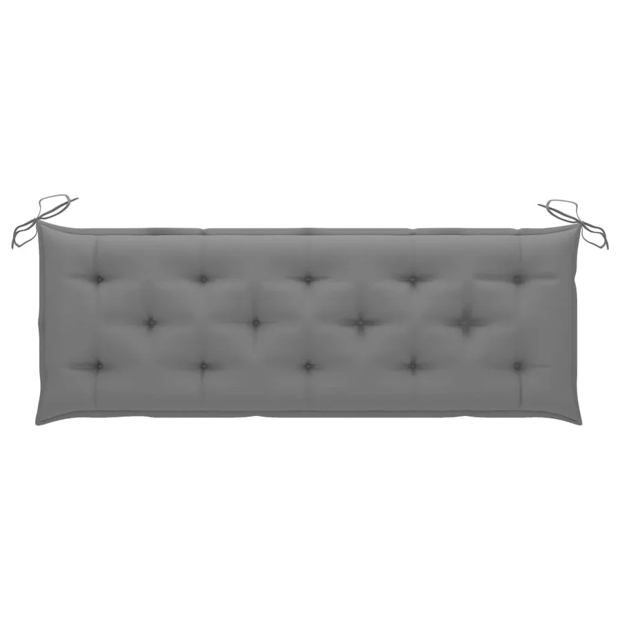 Banc de jardin empilable et coussin 159 cm Bois de teck massif - 4