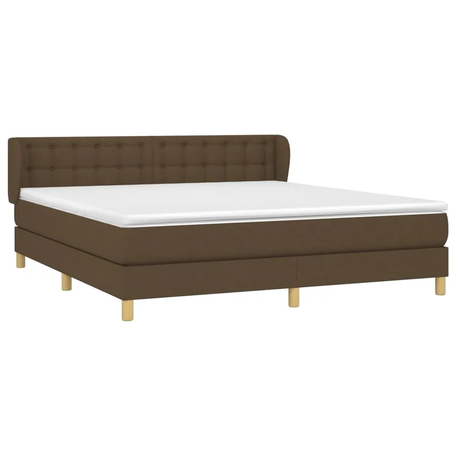Sommier à lattes de lit avec matelas Marron foncé 180x200 cm - 3
