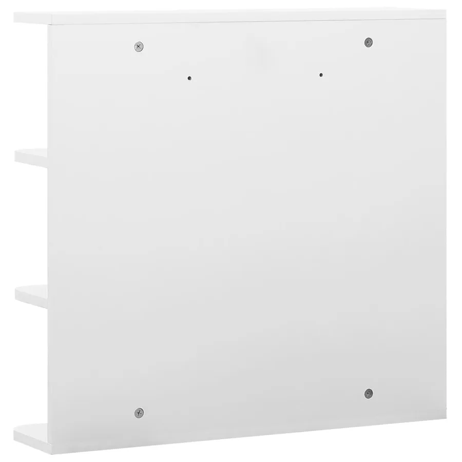 Armoire à miroir de salle de bain Blanc 66x17x63 cm MDF - 6