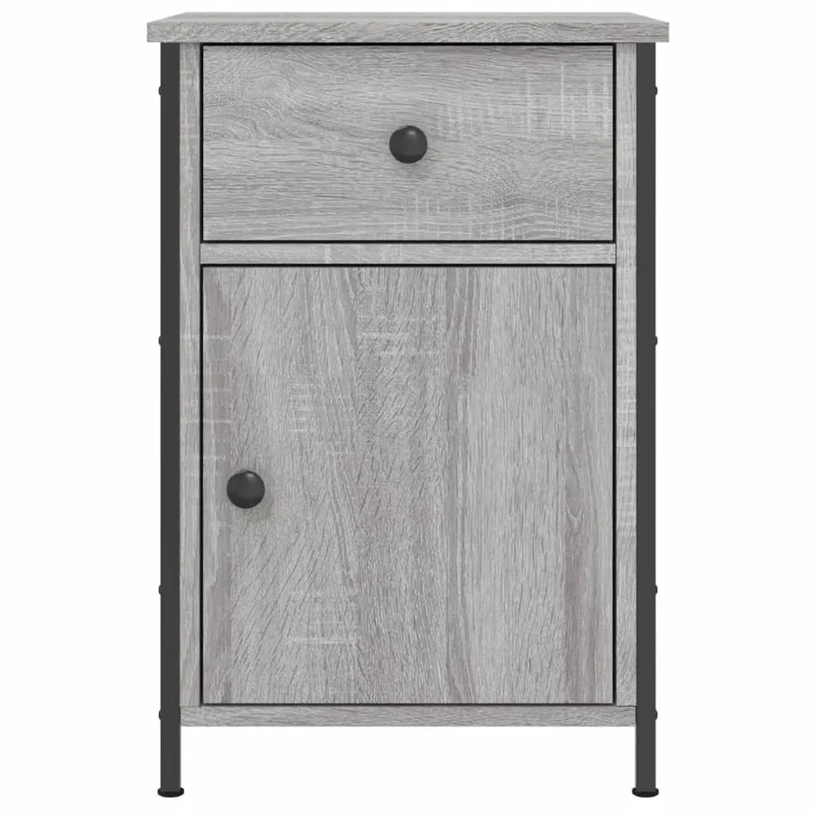 Table de chevet sonoma gris 40x42x60 cm bois d'ingénierie - 5