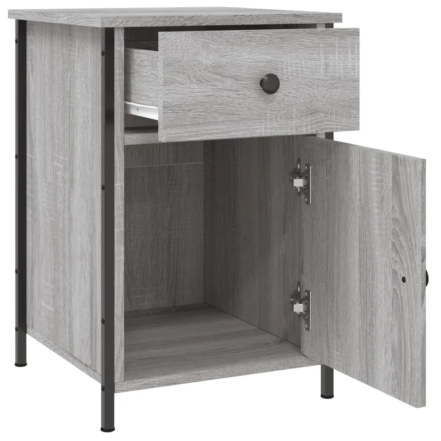 Table de chevet sonoma gris 40x42x60 cm bois d'ingénierie - 6