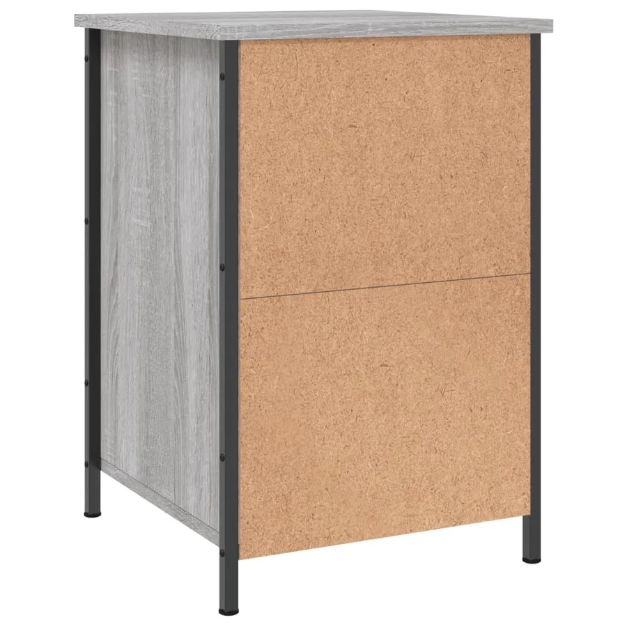 Table de chevet sonoma gris 40x42x60 cm bois d'ingénierie - 8