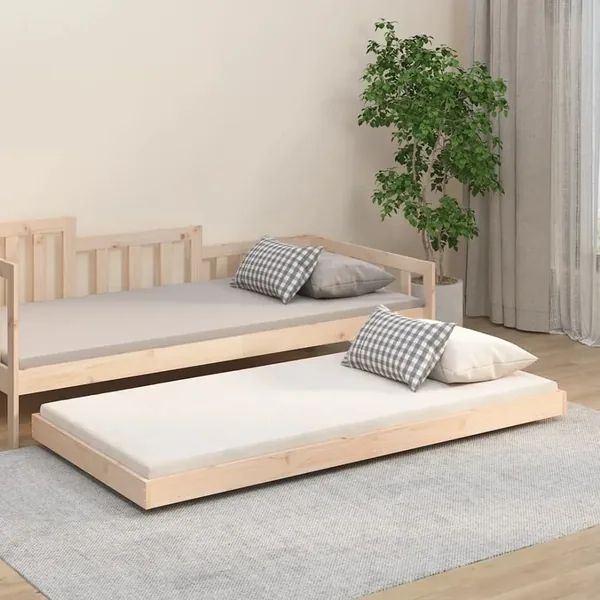 Cadre de lit sans matelas 75x190 cm bois de pin massif