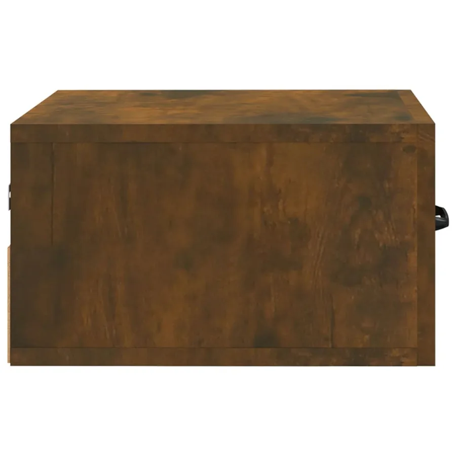 Table de chevet murale Chêne fumé 35x35x20 cm - 6
