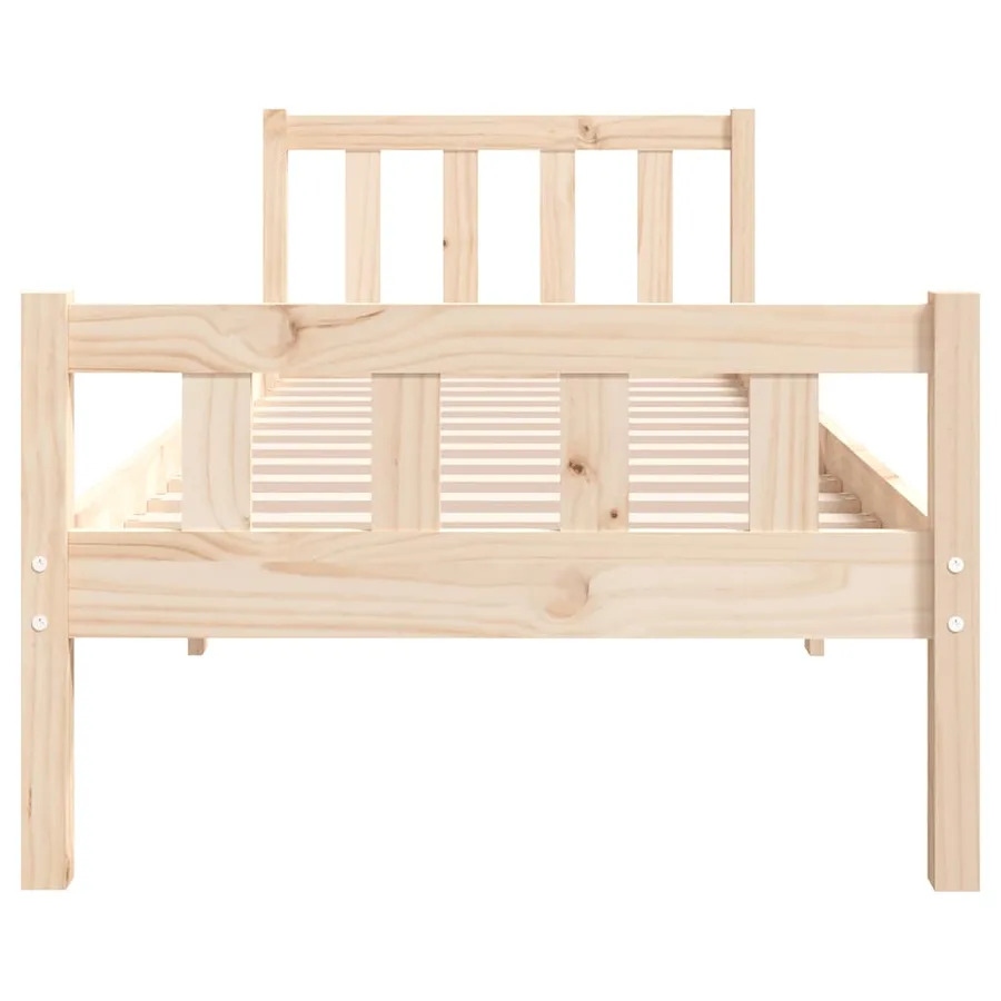 Cadre de lit sans matelas bois massif - 5