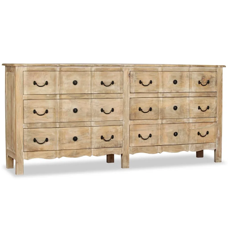 Buffet Bois de manguier solide 200x40x90 cm
