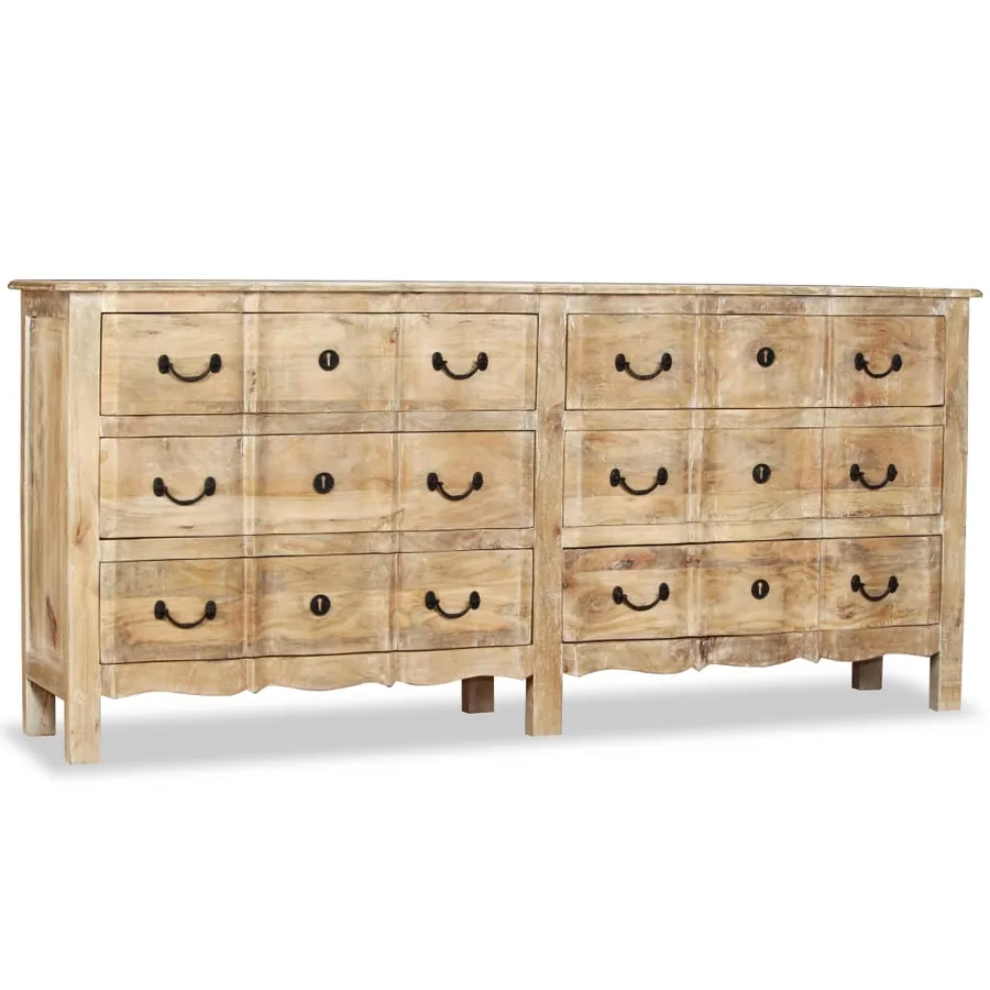 Buffet Bois de manguier solide 200x40x90 cm - 9