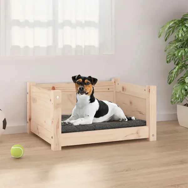 Lit pour chien 55,5 x 45,5 x 28 cm Bois de pin massif