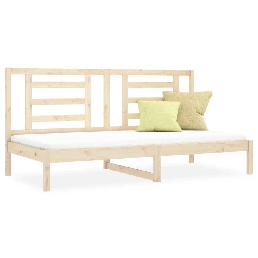 Lit de jour sans matelas 80x200 cm bois de pin massif - 2