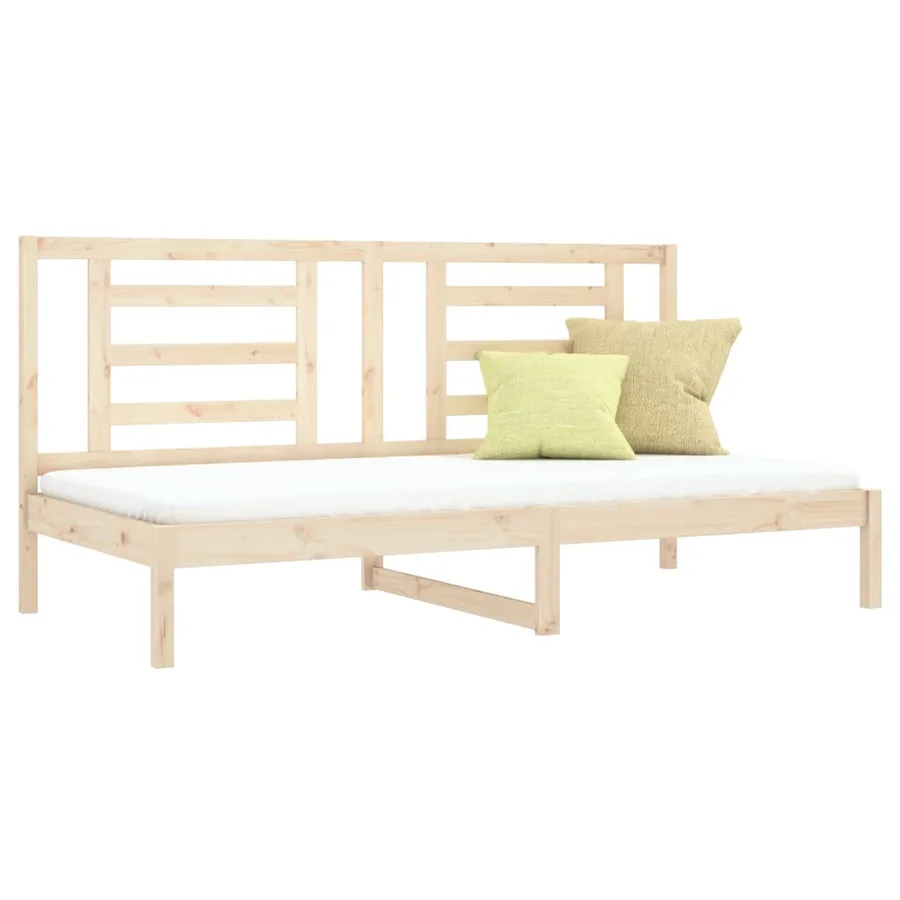 Lit de jour sans matelas 80x200 cm bois de pin massif - 3