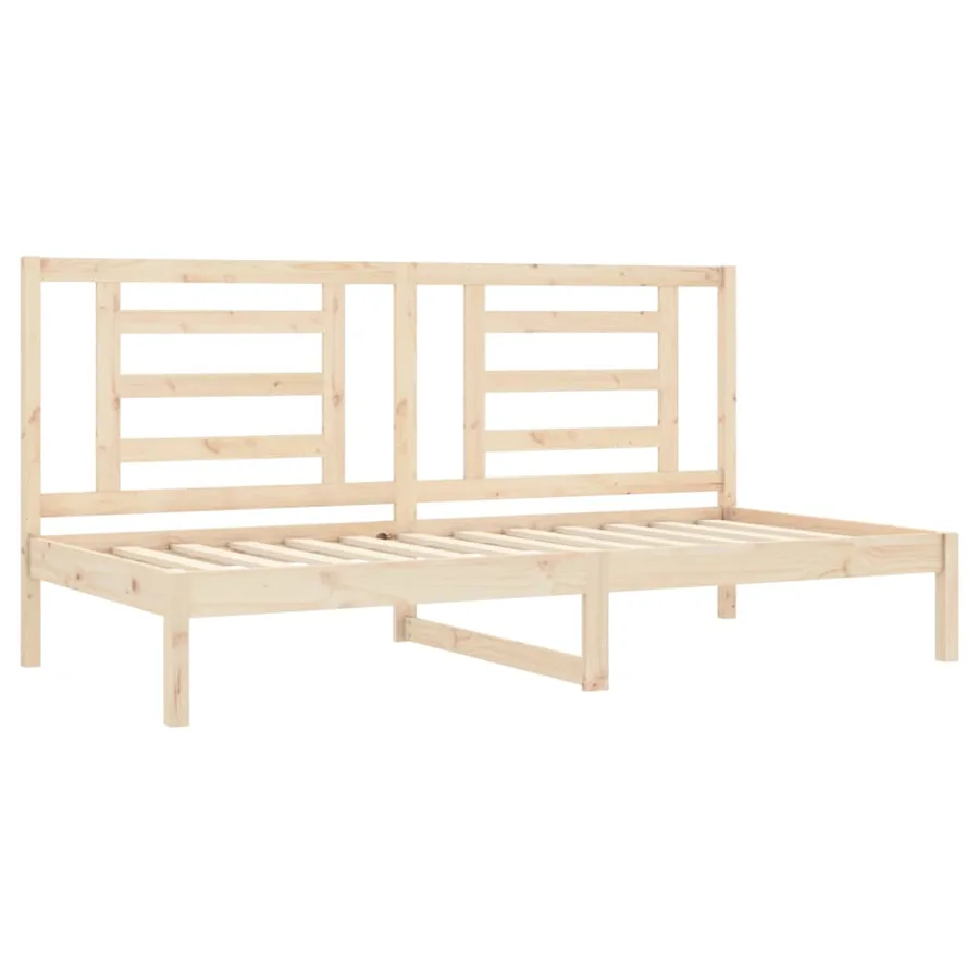 Lit de jour sans matelas 80x200 cm bois de pin massif - 4