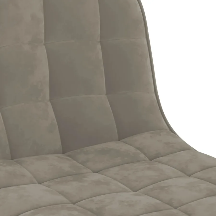 Tabourets de bar lot de 2 gris clair velours - 8