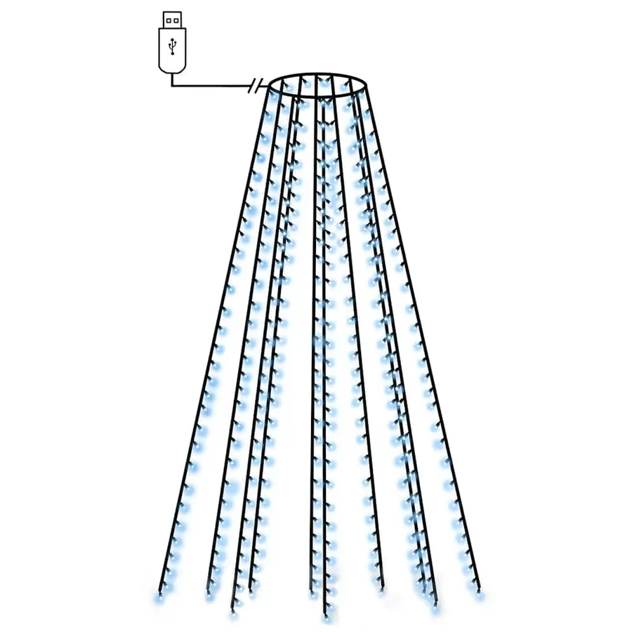Guirlande lumineuse d'arbre de Noël 250 LED Bleu 250 cm - 2