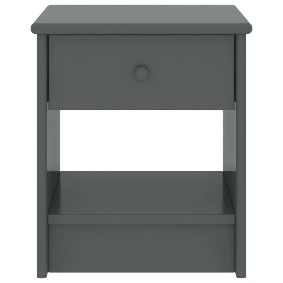 Table de chevet Gris foncé 35x30x40 cm Bois de pin massif - 2