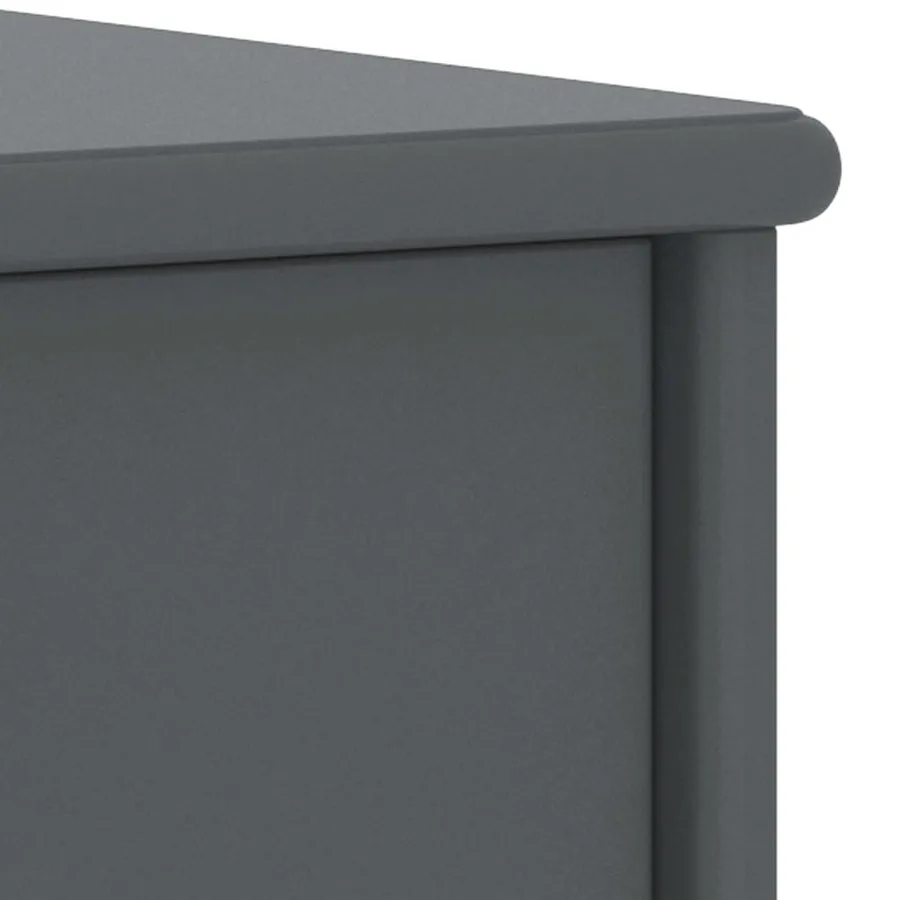 Table de chevet Gris foncé 35x30x40 cm Bois de pin massif - 5