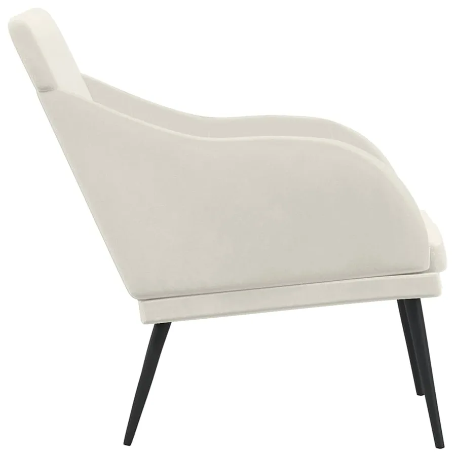 Banc Crème 110x76x80 cm Velours - 4