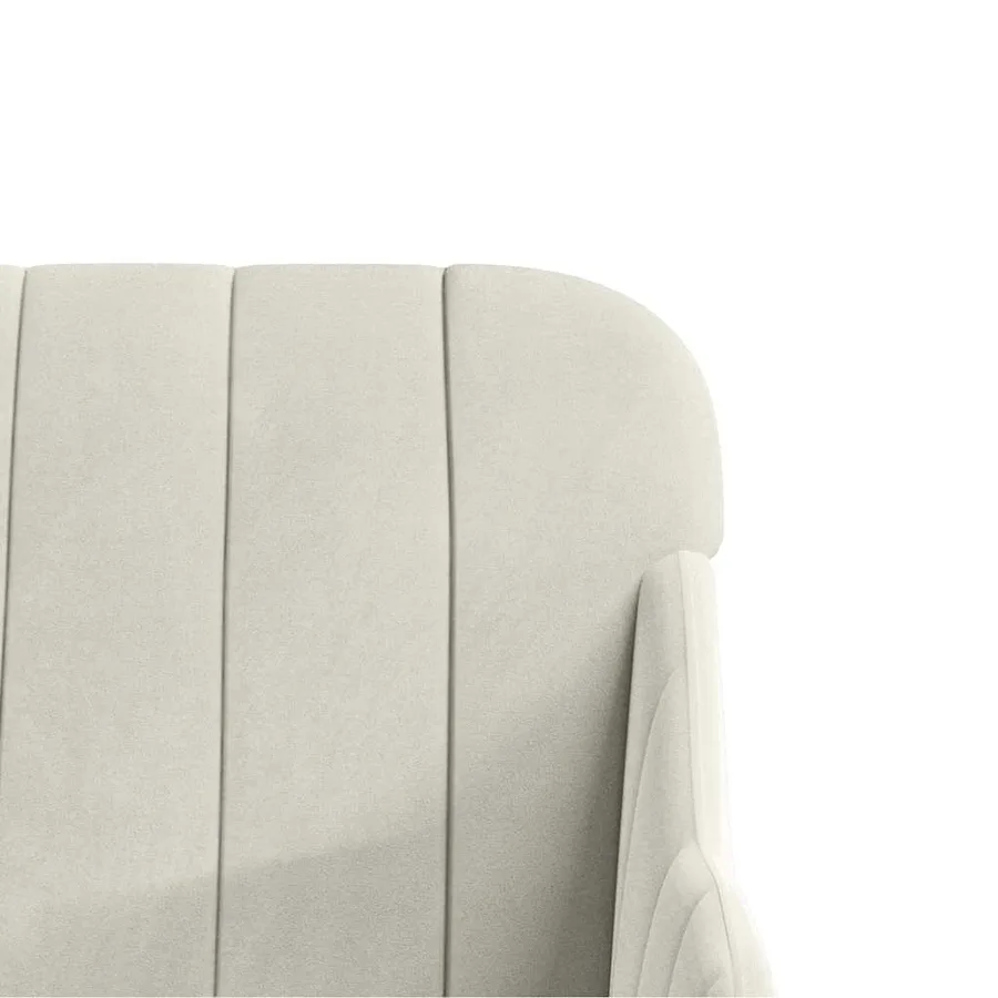 Banc Crème 110x76x80 cm Velours - 6