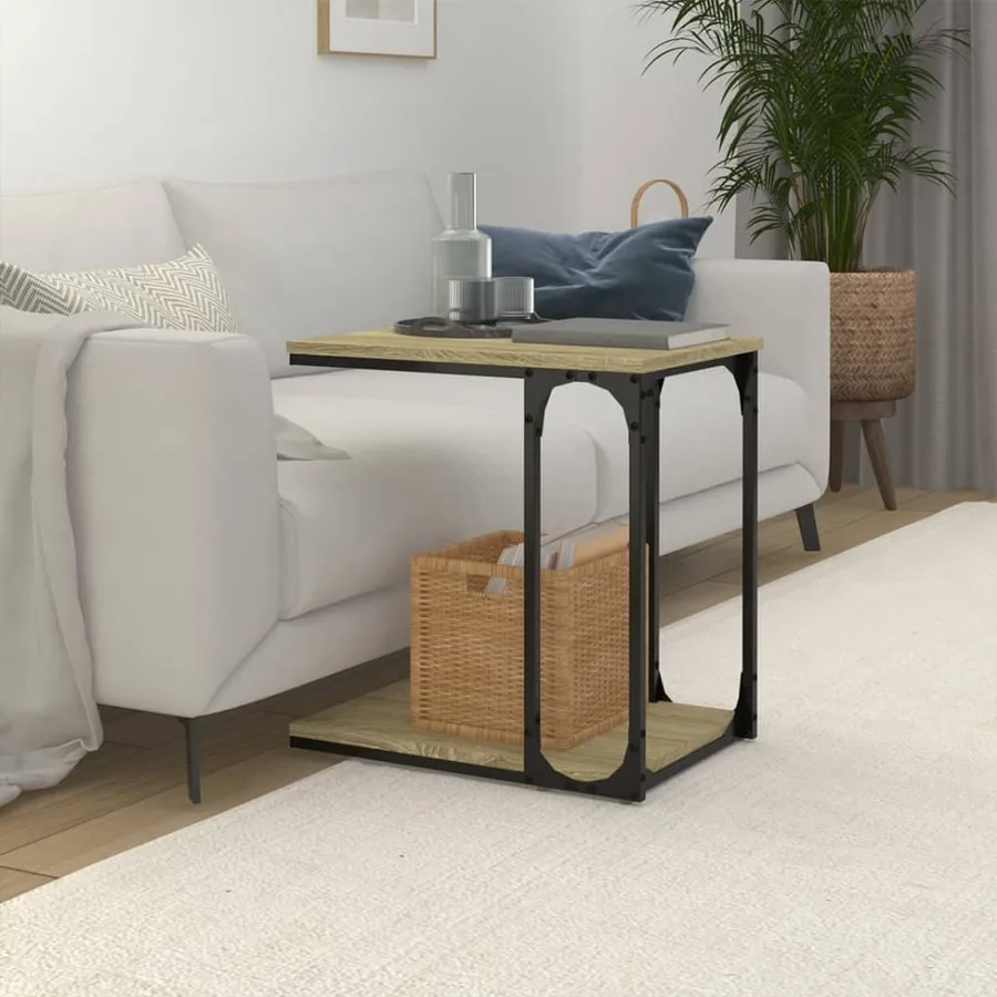 Table d'appoint Chêne sonoma 50x35x52 cm Bois d'ingénierie - 3