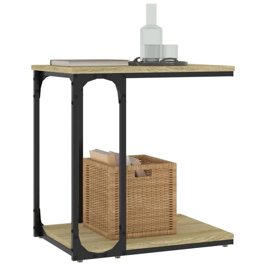 Table d'appoint Chêne sonoma 50x35x52 cm Bois d'ingénierie - 6