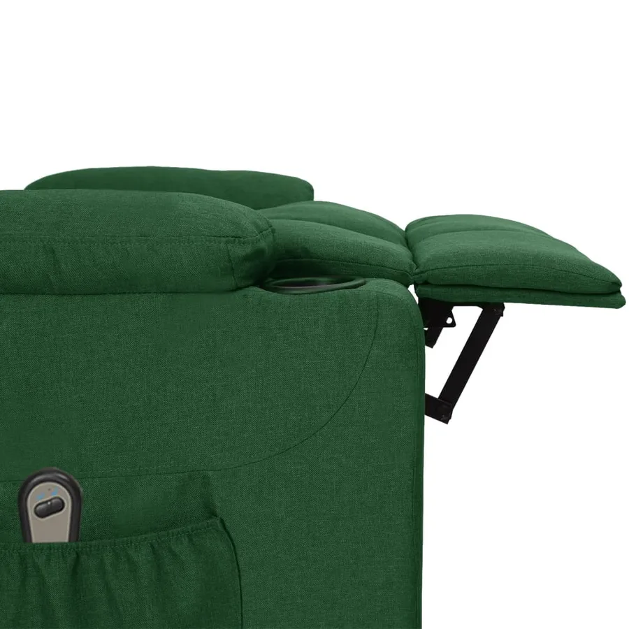 Fauteuil inclinable électrique Vert foncé Tissu - 5