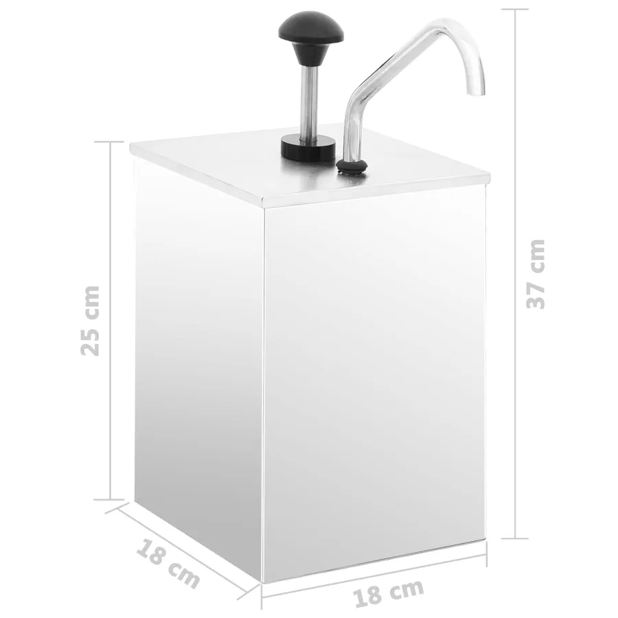 Distributeur de sauces Acier inoxydable 3,5 L - 8