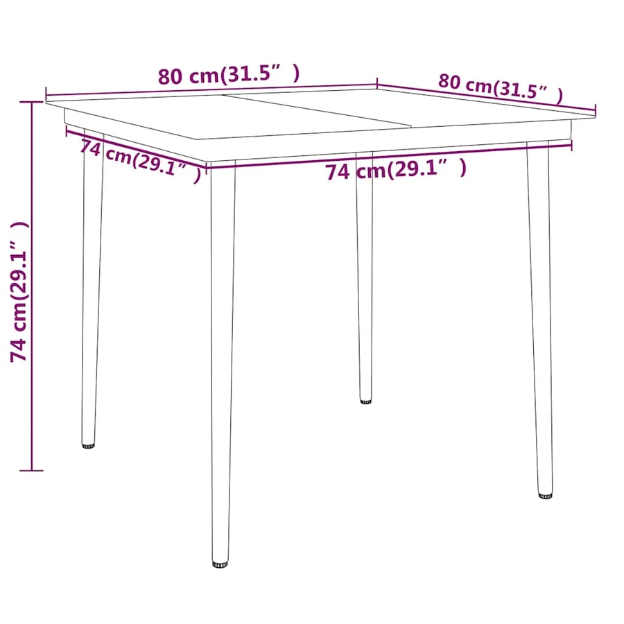 Ensemble à manger de jardin 3 pcs Gris - 8