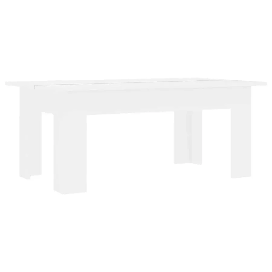 Table basse Blanc 100x60x42 cm Bois d'ingénierie - 2