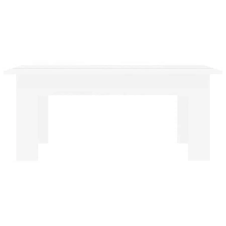 Table basse Blanc 100x60x42 cm Bois d'ingénierie - 4