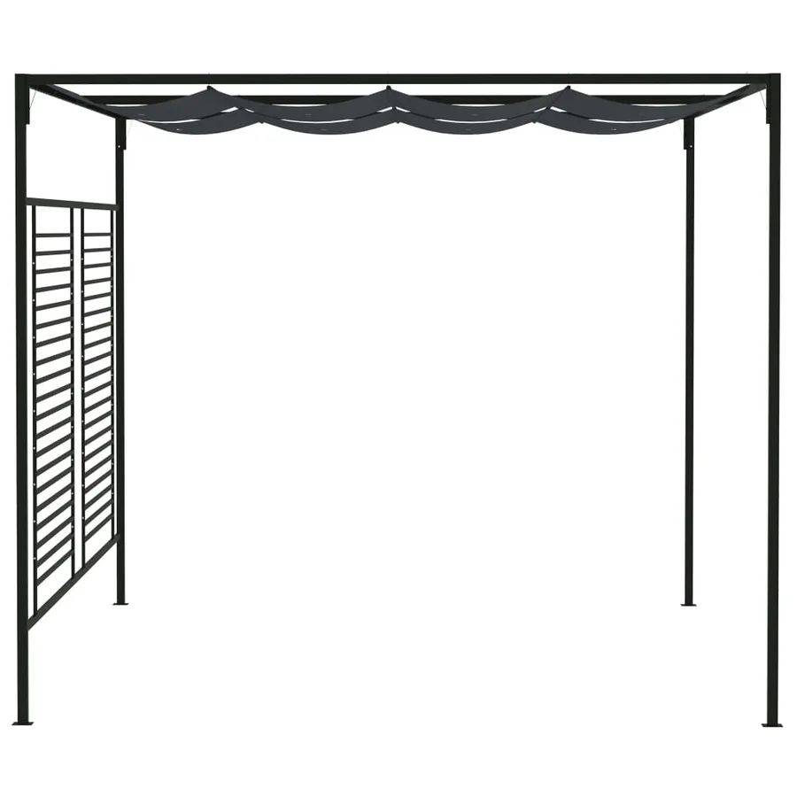Belvédère avec auvent rétractable 4x3x2,3 m Anthracite 180 g/m² - 3