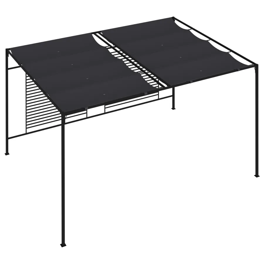 Belvédère avec auvent rétractable 4x3x2,3 m Anthracite 180 g/m² - 5