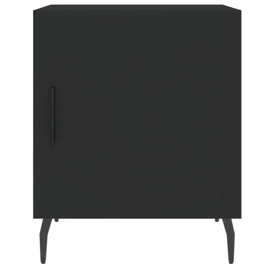 Table de chevet noir 40x40x50 cm bois d’ingénierie - 6