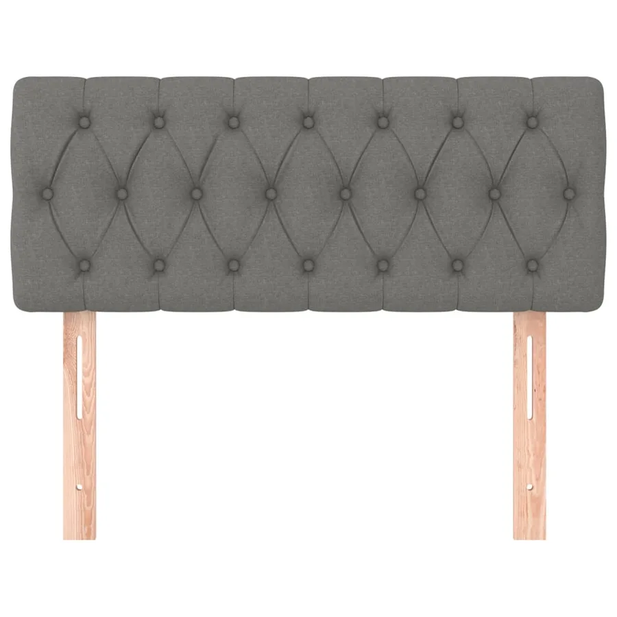 Tête de lit Gris foncé 90x7x78/88 cm Tissu - 3