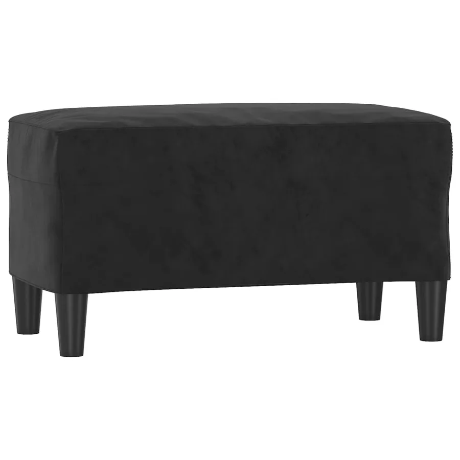 Banc Noir 70x35x41 cm Velours - 2