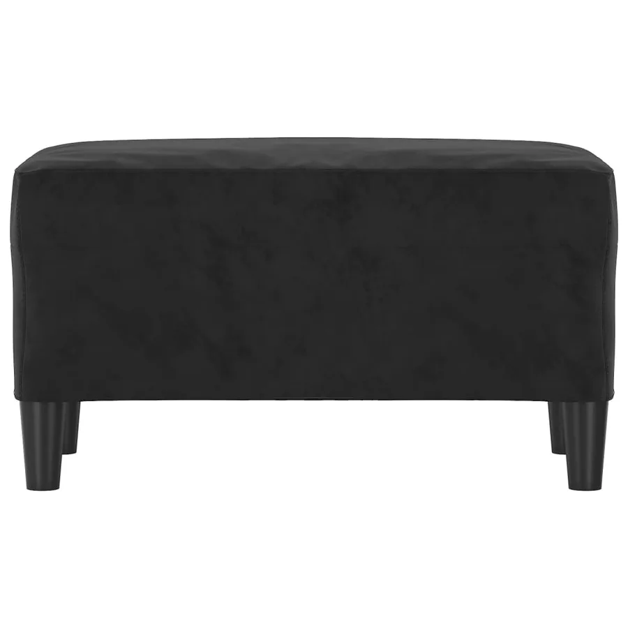 Banc Noir 70x35x41 cm Velours - 3
