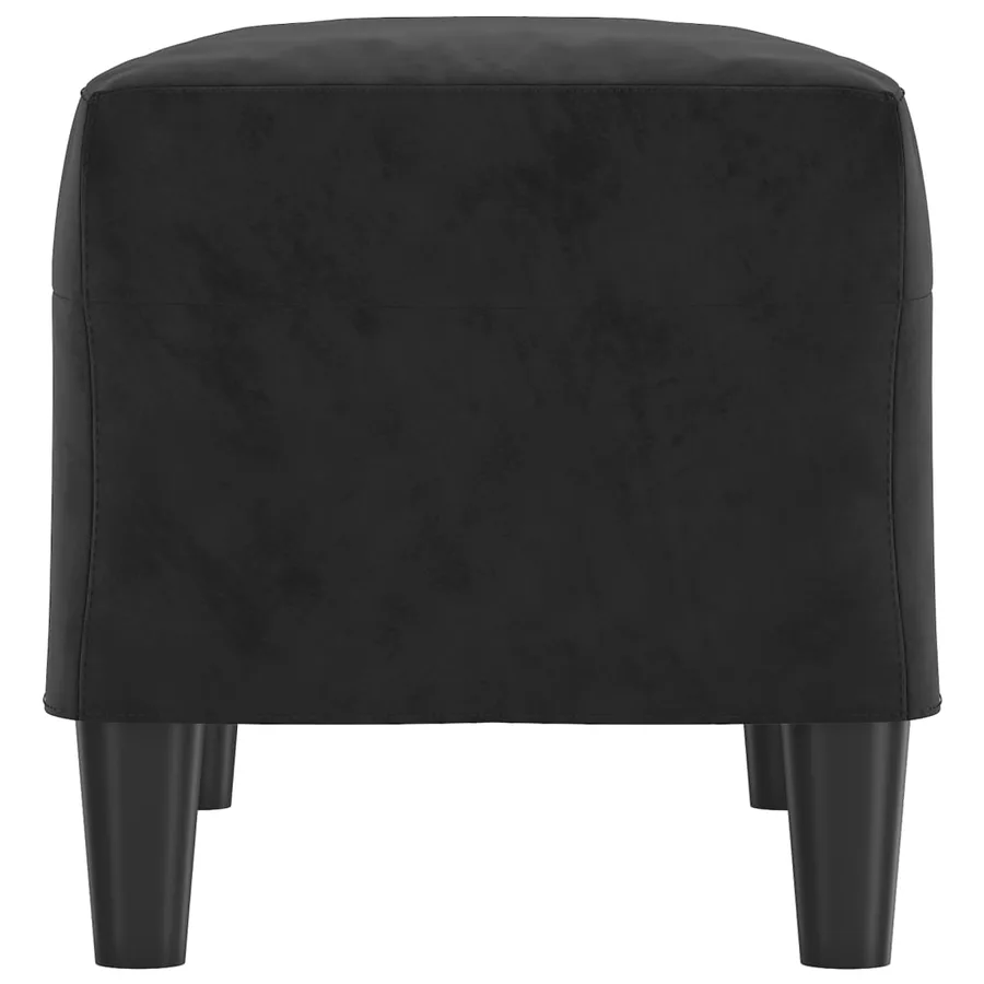 Banc Noir 70x35x41 cm Velours - 4