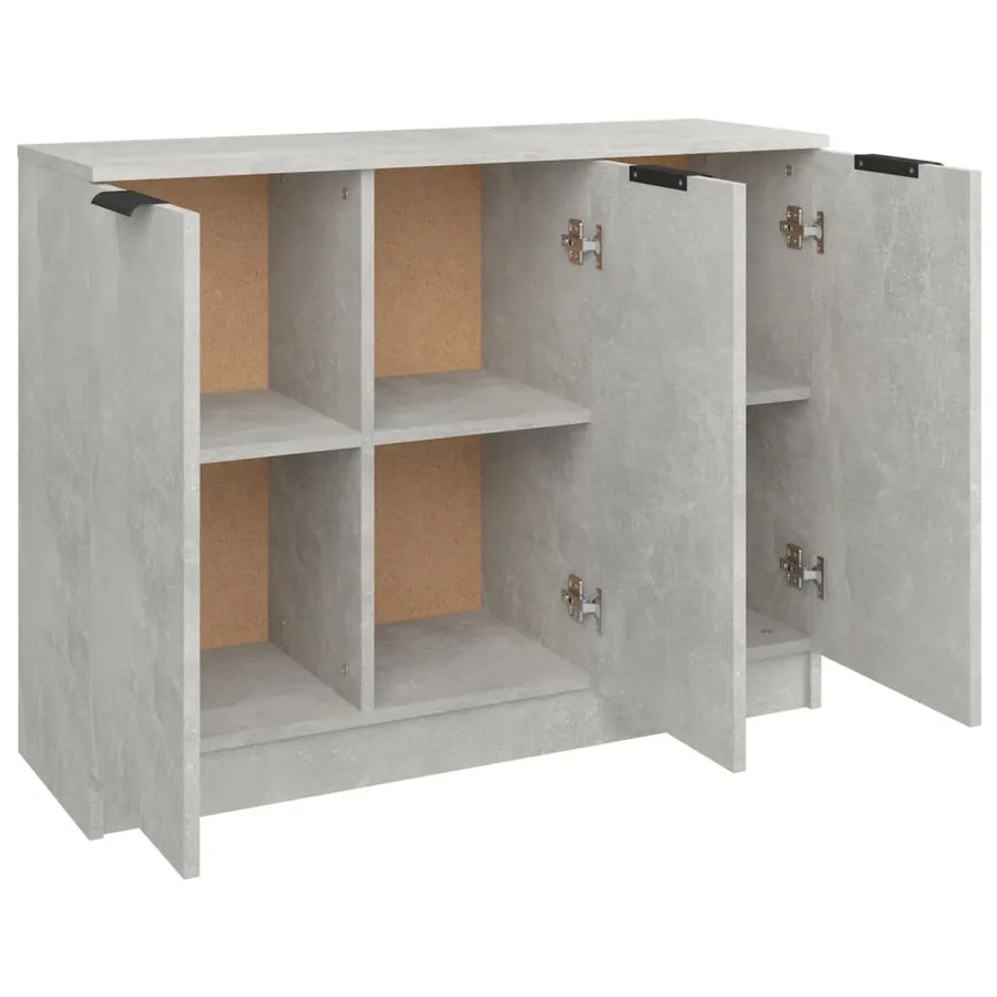 Buffet Gris béton 90,5x30x70 cm Bois d'ingénierie - 7