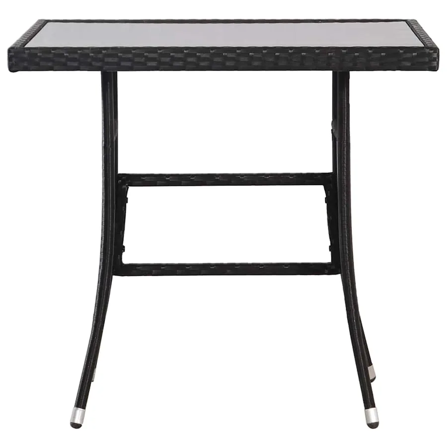 Ensemble à manger de jardin 3 pcs Résine tressée Noir - 8