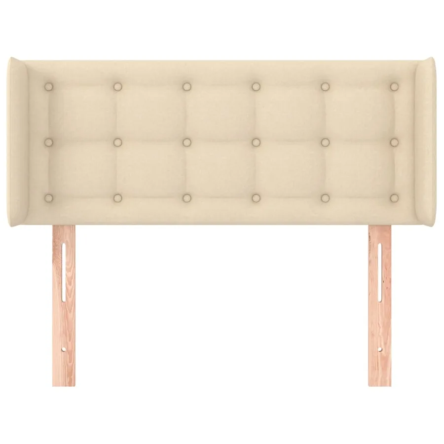 Tête de lit avec oreilles Crème 103x16x78/88 cm Tissu - 3