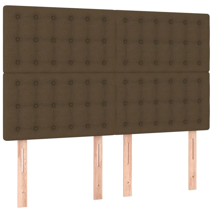 Sommier à lattes de lit avec matelas Marron foncé 140x190 cm - 6