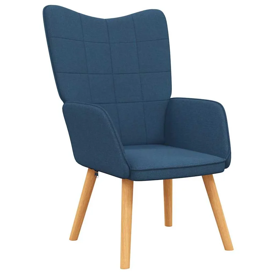 Chaise de relaxation Bleu Tissu - 2