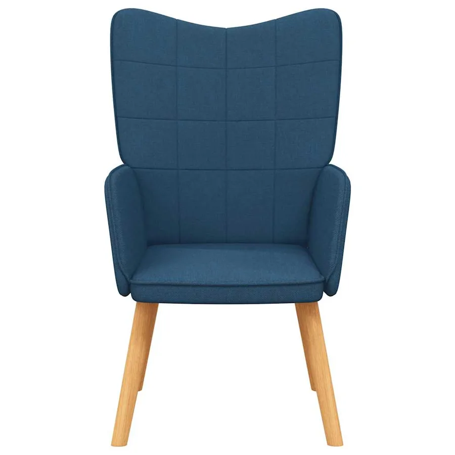 Chaise de relaxation Bleu Tissu - 3