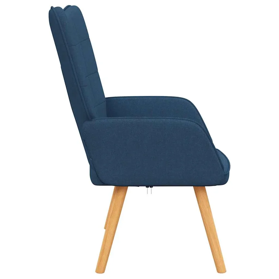 Chaise de relaxation Bleu Tissu - 4